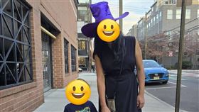 原子鏸（右）和兒子（左）慶祝萬聖節。（圖／翻攝自原子鏸IG）