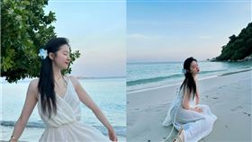 劉亦菲美照連發。（圖／翻攝自劉亦菲微博）