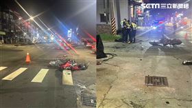 自小客車左轉時未禮讓直行車，當場撞上一名年僅20歲的重機騎士害慘死。（圖／翻攝畫面）
