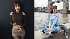 韓籍美女網紅「金針菇」在台多年，近期前往倫敦旅遊。（圖／翻攝自ggu__kim IG）