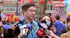 張智倫出席中和力行福德宮「建宮300年．甲辰科百年大醮」護國佑臺五朝祈安清醮活動受訪。