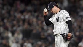 紐約洋基王牌投手柯爾（Gerrit Cole）傳將跳脫剩餘的4年1.44億美元（約46億新台幣）合約。（圖／美聯社／達志影像）
