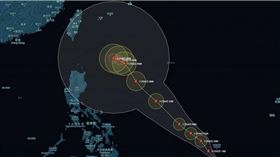 位於菲律賓東方的熱帶性低氣壓，最快今晚將增強為今年第22號颱風「銀杏」。（圖／翻攝自「台灣颱風論壇｜天氣特急」）