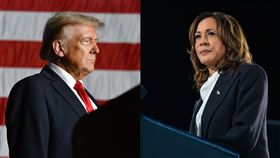 美國總統大選　圖／川普、賀錦麗臉書