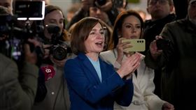 摩爾多瓦總統桑杜於3日選舉中成功連任。（圖／美聯社／達志影像）