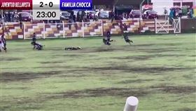 祕魯萬卡約,Huancayo,足球賽,打雷,球員