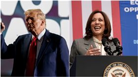 川普,賀錦麗（圖／翻攝自川普、賀錦麗臉書）