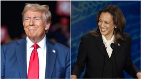 川普,賀錦麗（圖／翻攝自川普、賀錦麗臉書）