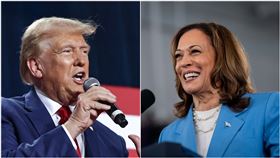 川普,賀錦麗（圖／翻攝自川普、賀錦麗臉書）