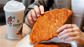 扁可頌2入一組一起躺平價188元，搭配黑糖煉乳、焦糖肉桂沾醬，能一次品嚐兩種不同的奢華風味。（圖／品牌業者提供）