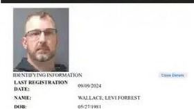 美國籍男子Levi Forrest Wallace在2001年在俄勒岡州犯下對未成年性猥褻罪，遭判刑後列管。但他已於今年10月2日入境台灣並行蹤不明。（圖／翻攝畫面／AIT提供）