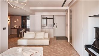 開闊空間感　28坪法式混搭風設計