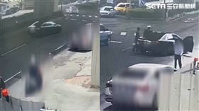 毒蟲竟一手勾住員警脖子並踩油門拖行100公尺。（圖／翻攝畫面）