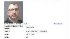 美籍男子Levi Forrest WALLACE（43歲）曾在美國犯下未成年性猥褻案，且在10月初入境台灣後行蹤成謎。（圖／移民署提供）