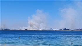 快訊／澳航波音客機突爆炸！雪梨機場大火　乘客全嚇壞（圖／翻攝自X@HAL__90001）