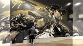 ▲達比修有首度踏進日本火腿鬥士新主場。（圖／翻攝自達比修有推特）