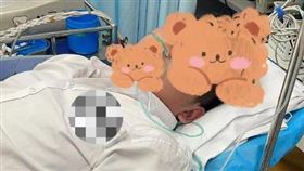 大陸過敏送icu　（圖／翻攝自微博＠快樂儲存所）