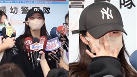 李多慧結束機車環島行程回到台北後遭不明人士沿路尾隨跟拍，10日下午李多慧現身新北市政府警察局婦幼警察隊，在經紀人陪同下報案。（圖／記者鄭孟晃攝影）