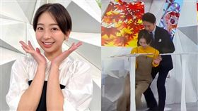 男星谷原章介即時反應及時扶住昏倒的美女主播。（圖／翻攝自tanihara_staff IG）