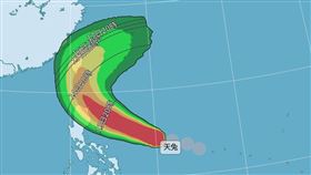 天兔,颱風,路徑（圖／翻攝自中央氣象署）