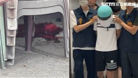 談判破局，王男拿出預藏水果刀刺向陳男胸部血流不止死亡。（圖／翻攝畫面）