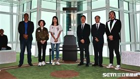 ▲臺北101夢想高飛特展，大谷翔平50轟紀念球揭幕儀式。（圖／記者劉彥池攝影）