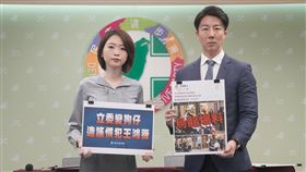 民進黨發言人韓瑩、吳崢召開「立委變狗仔 造謠慣犯王鴻薇」記者會（圖／民進黨提供）