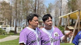 阿龐（左）錄影，陳隨意爆發體力不支（圖／中視提供）