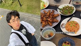 小哈利趁空檔返台，疑似庾澄慶二婚妻準備佳餚招待。（圖／翻攝自小哈利小紅書）