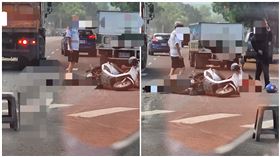 臨時工,工作衣,工程帽,聯結車,乘客,事故,車禍,騎士,高雄