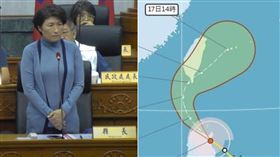 明天會放颱風假？天兔來襲「台東首當其衝」　饒慶鈴先給答案（圖／氣象署,翻攝自台東縣議會）