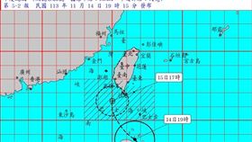 中央山脈還沒發力！天兔颱風登陸前先減弱　專家揭原因：提早沒命。氣象署１９１５