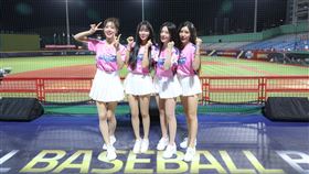 12強大會邀請中職韓籍啦啦隊李晧禎、安芝儇、趙娟週、南珉貞來幫韓國隊賽事應援。（圖／WBSC提供）