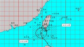 天兔颱風已經觸陸。（圖／氣象署）