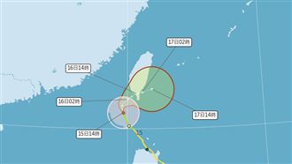 天兔估這時登陸屏東一帶　東南部雨彈炸