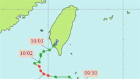 山陀兒歷史路徑（圖／翻攝自中央氣象署）
