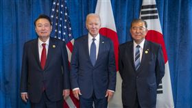美日韓、拜登、尹錫悅、石破茂。（圖／翻攝自X @POTUS）