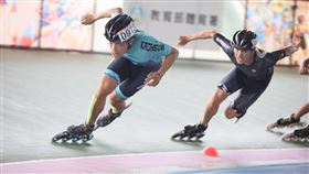 趙祖政(左)、陳彥成兩人在10000公尺淘汰賽激烈廝殺。（圖／大會提供）