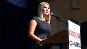 川普宣布，競選團隊發言人李威特（圖）將擔任新政府的白宮新聞秘書。（圖／美聯社／達志影像）