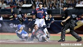 ▲世界12強棒球錦標賽，日本隊1局上靠著高飛犧牲打先馳得點。（圖／記者劉彥池攝影）