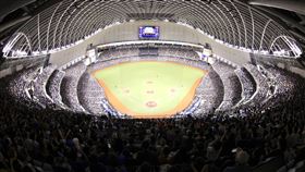 12強預賽台日大巨蛋對決　台灣球迷全力應援世界12強棒球賽B組預賽16日晚間在台北大巨蛋進行台灣隊與日本隊的關鍵戰役，觀眾席坐滿球迷，要全力為台灣隊應援集氣。中央社記者張新偉攝  113年11月16日