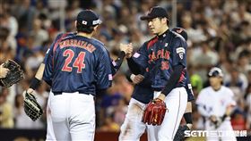 ▲世界12強棒球錦標賽，日本隊先發投手才木浩人5.2局退場。（圖／記者劉彥池攝影）