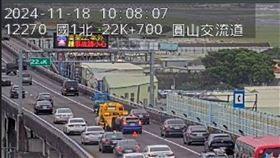 國道1號,圓山段,追撞,回堵,