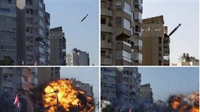 美聯社攝影記者艾瑪最近捕捉到以色列空襲摧毀貝魯特一幢公寓的一瞬間，而這棟公寓曾是他考慮租屋的地方。（圖／美聯社／達志影像）