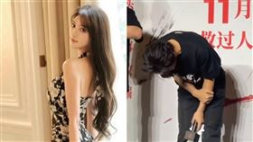 黃曉明（右）出席活動替葉珂（左）道歉。（圖／翻攝自微博）