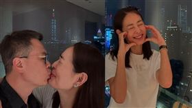 賈永婕和老公嘴對嘴親親，大方放閃。（翻攝自IG@janet_chia_）