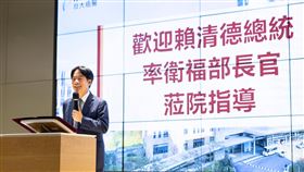 賴清德訪視台大醫院癌醫中心分院（圖／總統府提供）