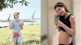 謝京穎肚子因為排卵而變大。（圖／翻攝自謝京穎IG）