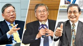 PCB三雄臻鼎董事長沈慶芳（左）、景碩董事長廖賜政（中）、欣興董事長曾子章（右）拼明年營運新高。（圖／報系資料庫）