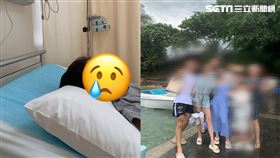 一行人開心出國卻陸續有6人疑因食物中毒進了醫院。（圖／民眾提供）